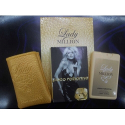 Мини-парфюм в кожаном чехле Paco Rabanne Lady Million 20ml